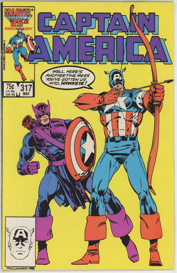 Captain America #317 (1968) - 7.0 FN/VF *Death Throws*