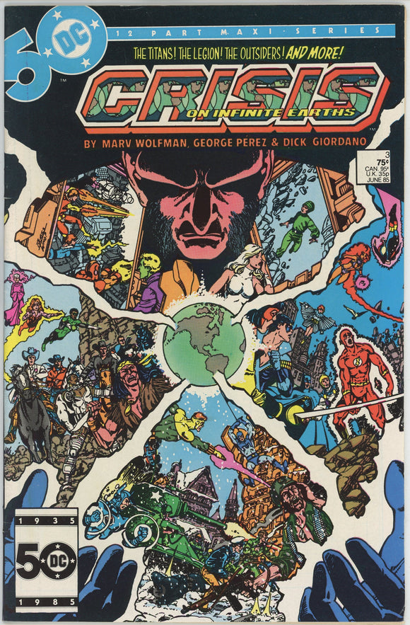 Crisis on Infinite Earths #3 (1985) - 6.5 FN+ *Oblivion Upon Us*