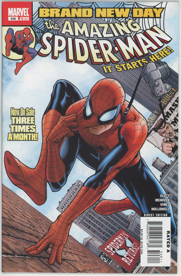 Amazing Spider Man #546 - 9.0 VF/NM *1st Full Mr. Negative App* Brand New Day