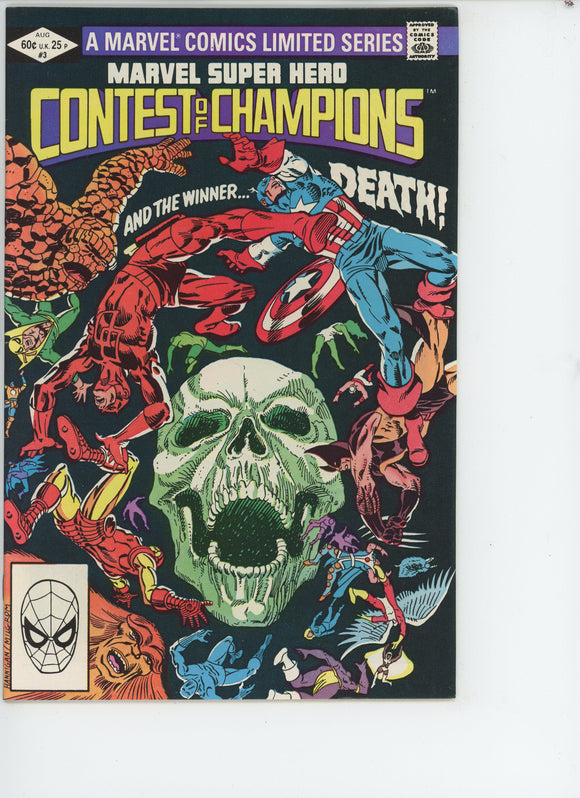 Marvel Contest of Champions #3 (1982) - 9.0 VF/NM *Wolverine Vs Black Panther*