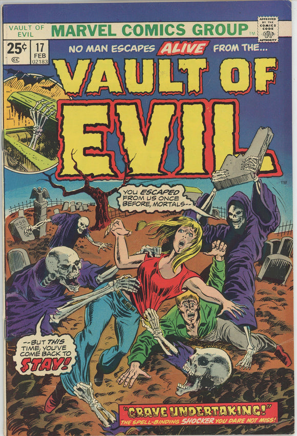 Vault of Evil #17 (1973) - 6.5 FN+ *I Crawl Through Graves*