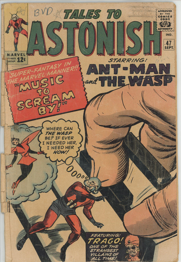 Tales To Astonish #47 (1959) - 1.0 FR *Music to Scream By/Ant Man*