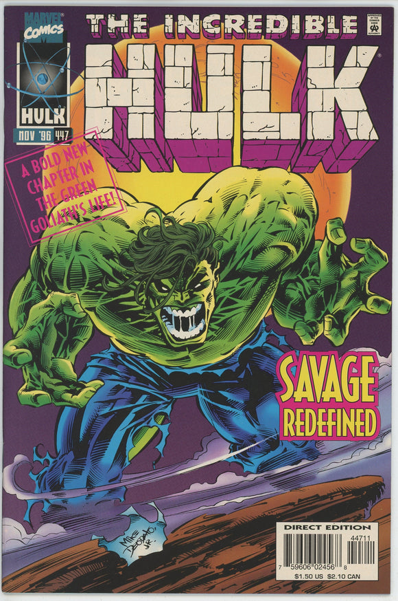 Incredible Hulk #447 (1962) - 9.0 VF/NM *Breaking the Mold*