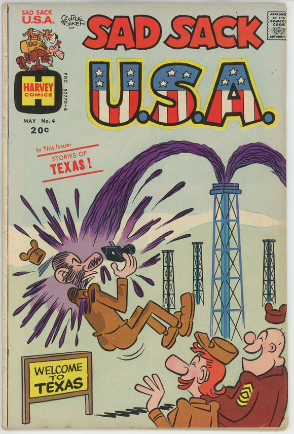 Sad Sack USA #4 (1972 Harvey) - 5.0 VG/FN *Welcome to Texas*