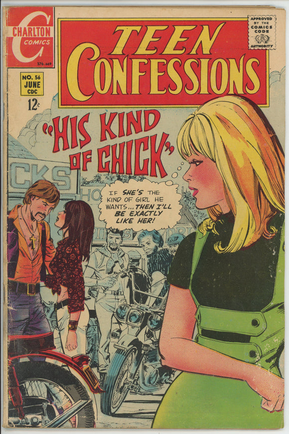 Teen Confessions #56 (1959) - 3.0 GD/VG *His Kind of Chick* Charlton Romance