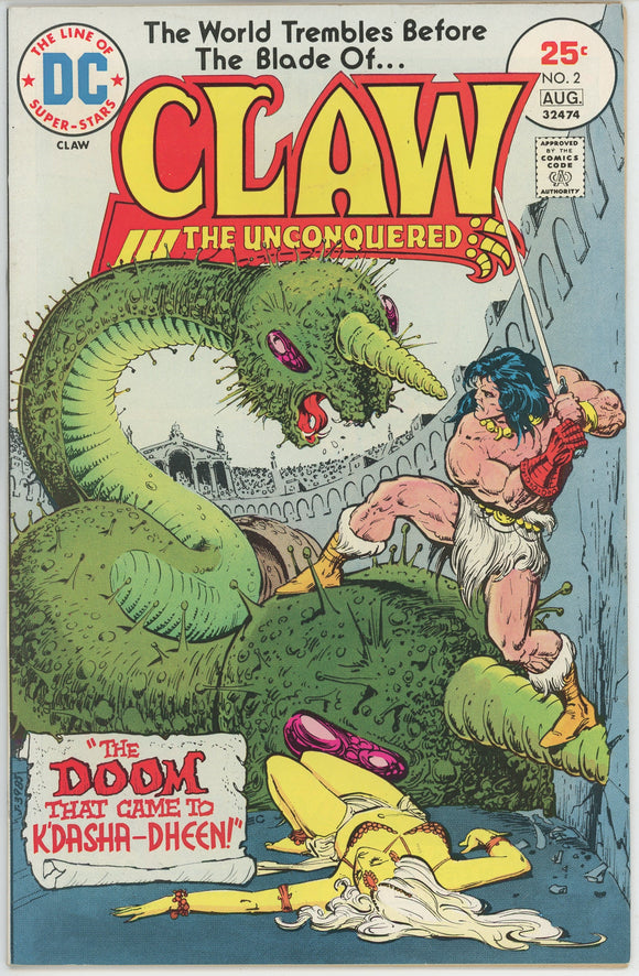 Claw the Unconquered #2 (1975) - 6.5 FN+ *Doom That Came to K'Dasha-Dheen