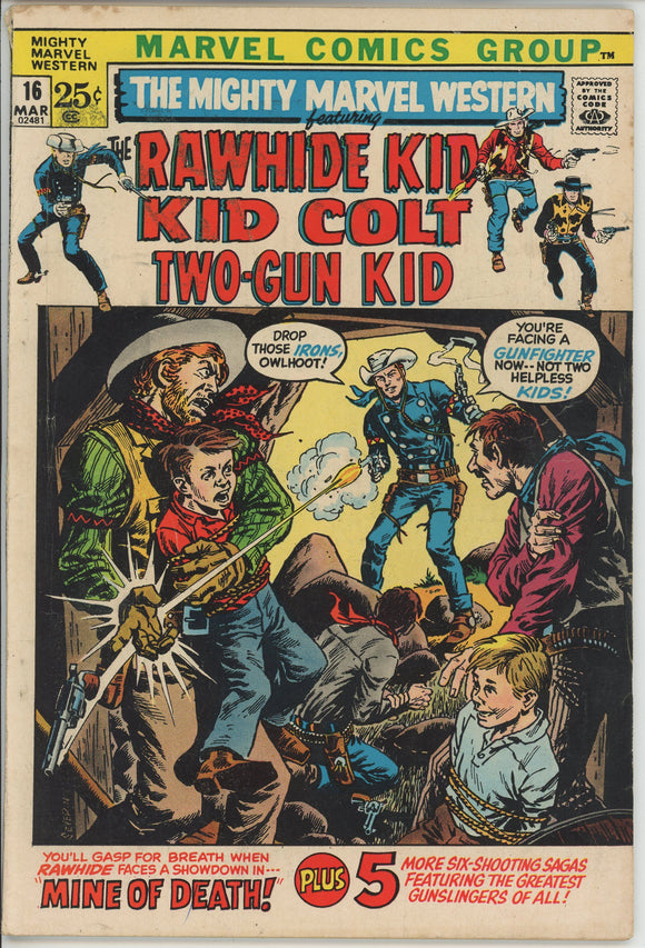 Mighty Marvel Western #16 (1968) - 4.0 VG *The Ghost of Bull Run*