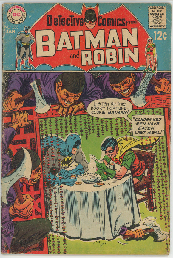 Detective Comics #383 (1937) - 3.0 GD/VG *The Fortune-Cookie Caper*