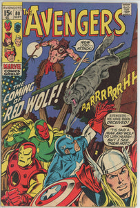 Avengers #80 (1963) - 3.5 VG- *1st Appearance Red Wolf*