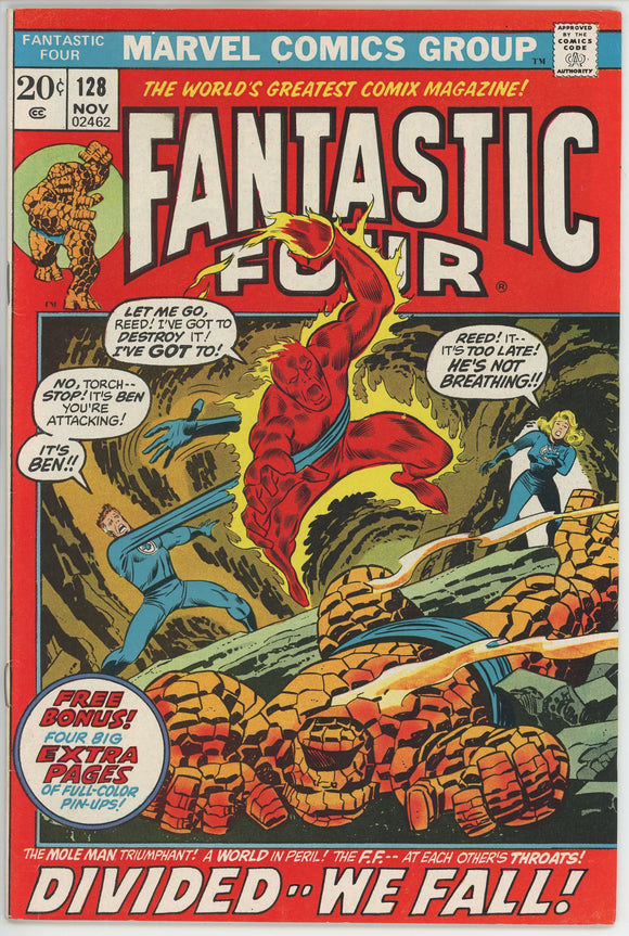 Fantastic Four #128 (1962) - 9.0 VF/NM *Death in a Dark and Lonely Place*