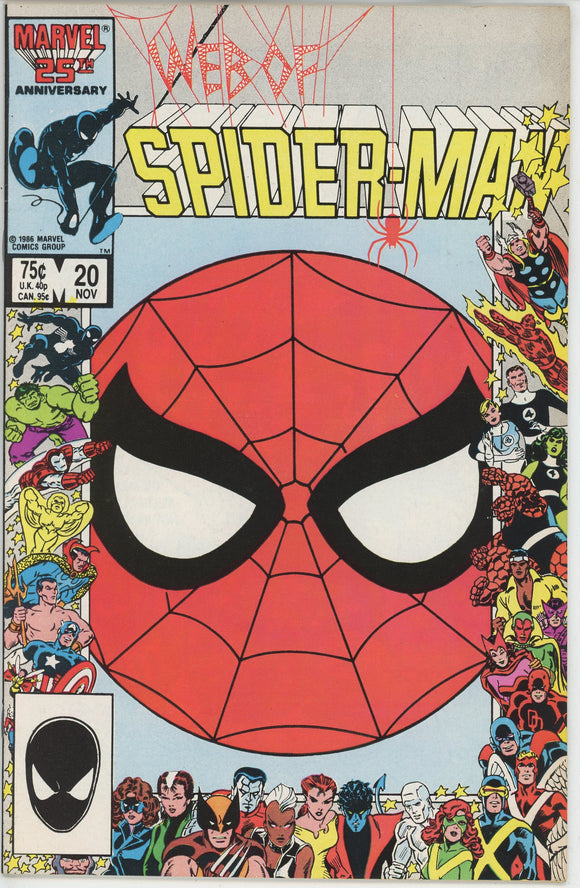 Web of Spider Man #20 (1985) - 9.2 NM- *25th Anniversary Cover*