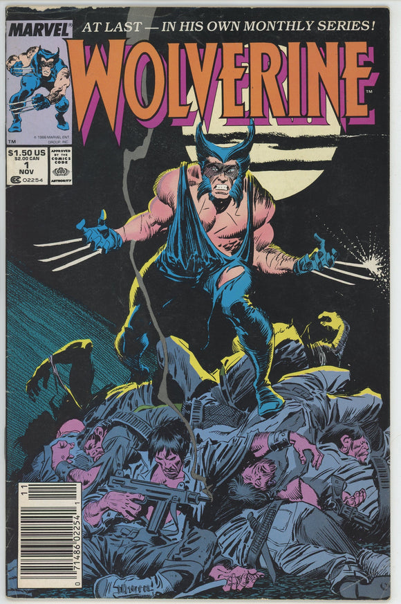 Wolverine #1 (1988) - 4.0 VG *1st Appearance Patch* Newsstand