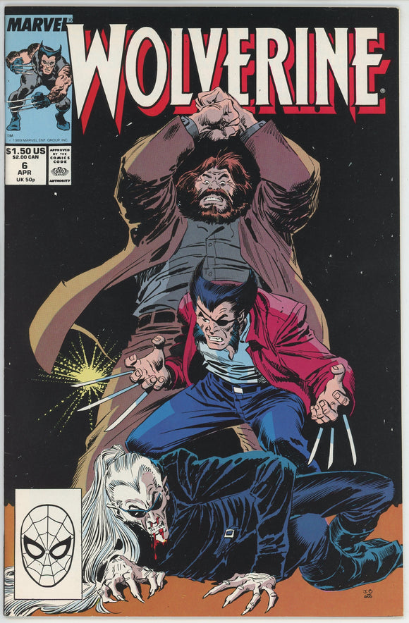 Wolverine #6 (1988) - 8.0 VF *Roughhouse/McFarlane Back Cover*