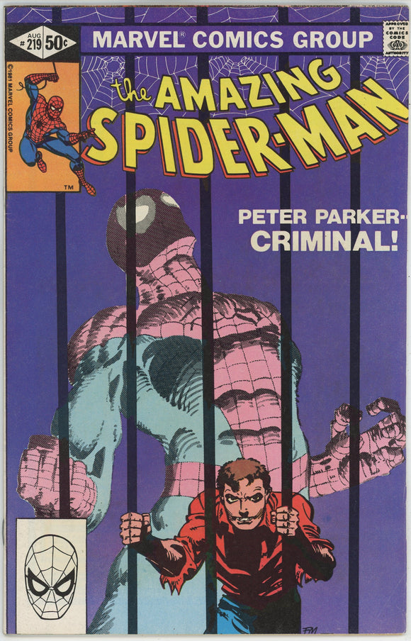 Amazing Spider Man #219 (1963) - 6.0 FN *Peter Parker--Criminal/Miller Cover*