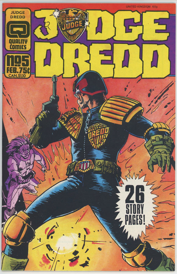 Judge Dredd #5 (1986 Quality) - 9.0 VF/NM *Captain Strange*