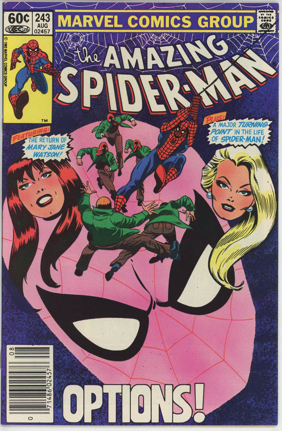 Amazing Spider Man #243 (1963) - 6.5 FN+ *Options/Pink Cover* Newsstand