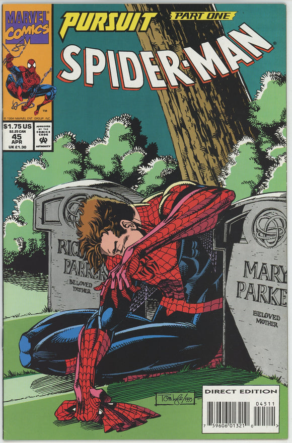 Spider-Man #45 (1990) - 8.0 VF *Pursuit: Part 1 of 4*