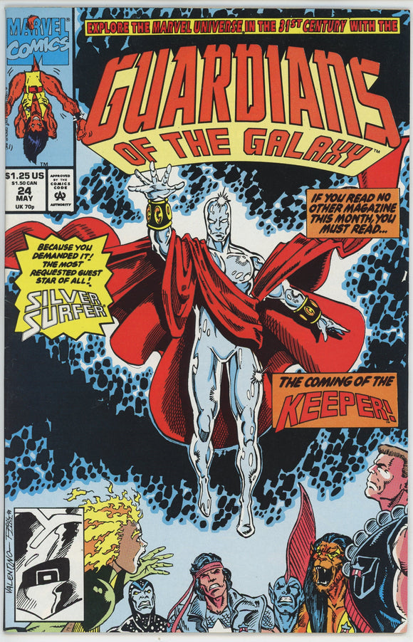 Guardians of the Galaxy #24 (1990) - 9.0 VF/NM Coming of the Keeper/Silver Surfer