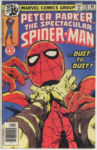 Spectacular Spider-Man #29 (1976) - 7.5 VF- *Dust to Dust/Great Cover*