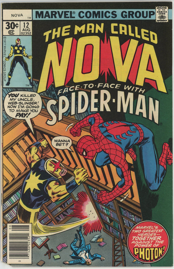 Nova #12 (1976) - 3.5 VG- *Spider-Man/Who is the Man Called Photon*