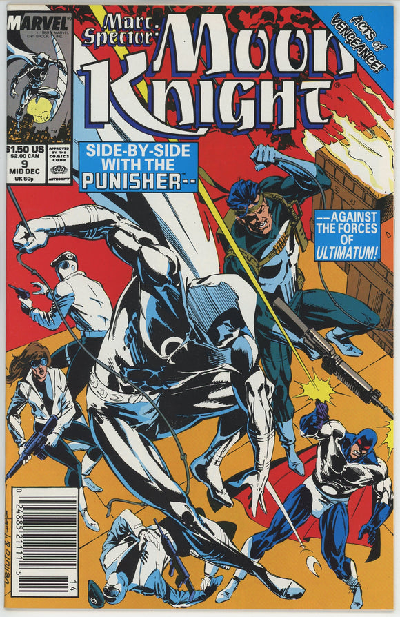 Marc Spector Moon Knight #9 (1989) - 9.2 NM- *Called To Heaven Newsstand