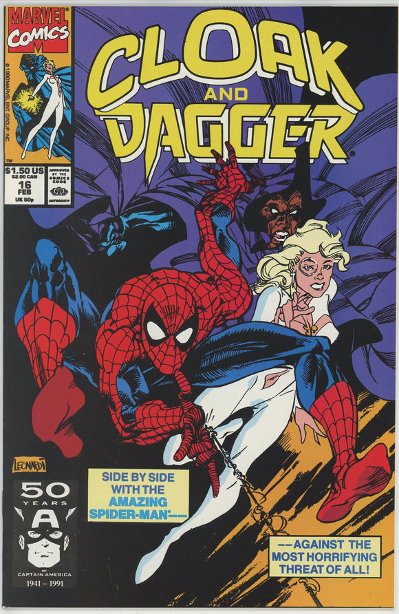 Cloak and Dagger #16 (1988) - 9.2 NM- *Eye of Force/Spider-Man*