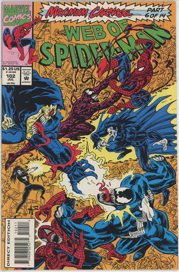 Web of Spider Man #102 (1985) - 9.2 NM- *Maximum Carnage*