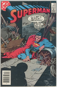 Superman #402 (1987) - 9.0 VF/NM *How Do You Hide a Superman Newsstand