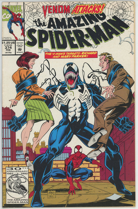 Amazing Spider Man #374 (1963) - 6.0 FN *Murder on Parade/Venom*