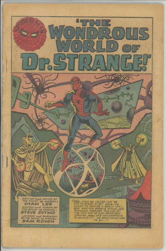 Amazing Spiderman Annual #2 (1963) - Coverless 1st Spiderman/Dr. Strange Meeting