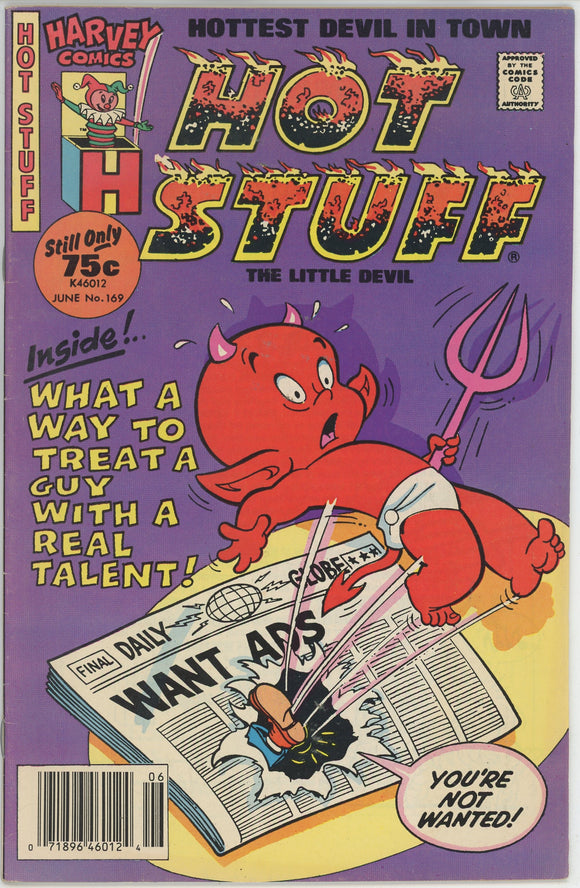 Hot Stuff #169 (1987 Harvey) - 5.5 FN- *Red Letter Day* Newsstand