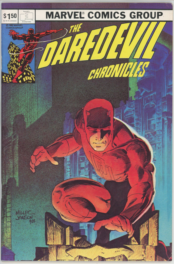 Daredevil Chronicles #1 (1982 FantaCo) - 5.5 FN- *Frank Miller Cover*