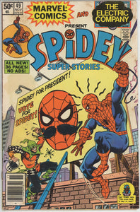 Spidey Super Stories #49 (1974) - 4.0 VG *Spidey for President*