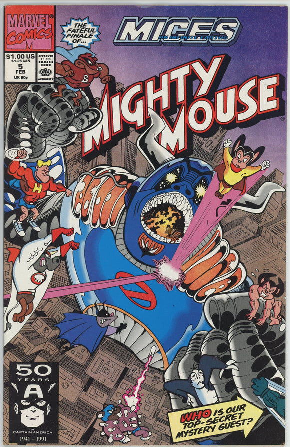 Mighty Mouse #5 (1990 Marvel) - 7.0 FN/VF *Mices on Infinite Earths*