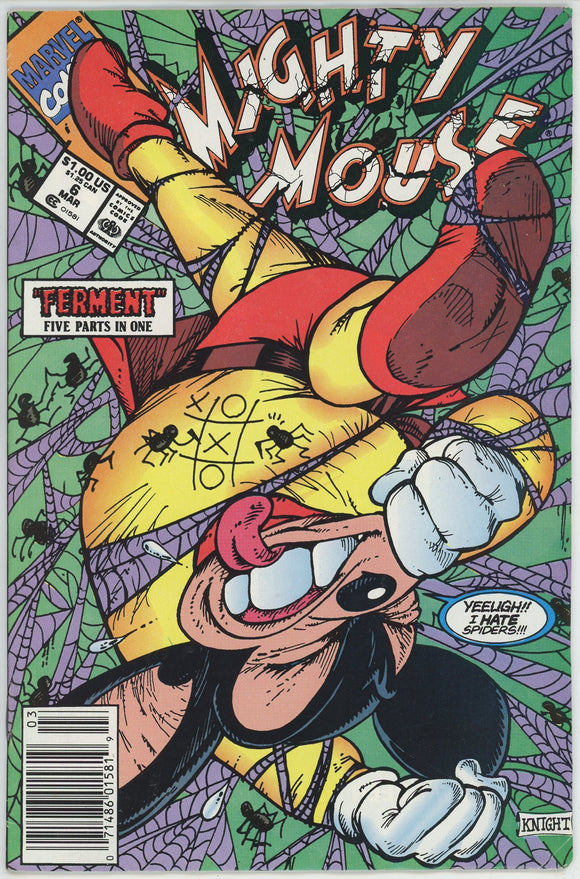 Mighty Mouse #6 (1990 Marvel) - 5.0 VG/FN *McFarlane Spiderman #1 Parody*