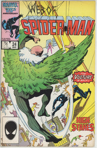 Web of Spider Man #24 (1985) - 6.0 FN *High Stakes/Vulture*