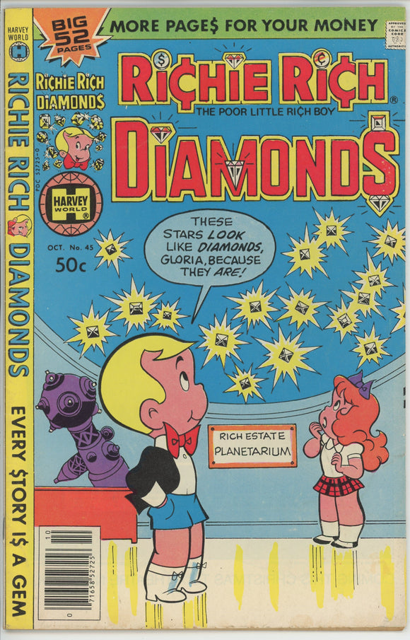 Richie Rich Diamonds #45 (1972 Harvey) - 6.0 FN *The Weather Weapon*