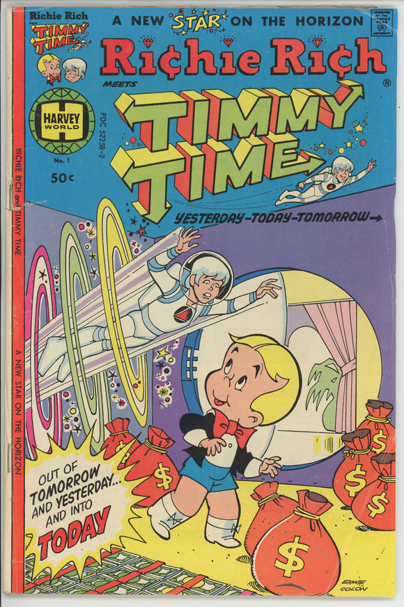 Richie Rich and Timmy Time #1 (1977 Harvey) - 3.5 VG- *One Shot*