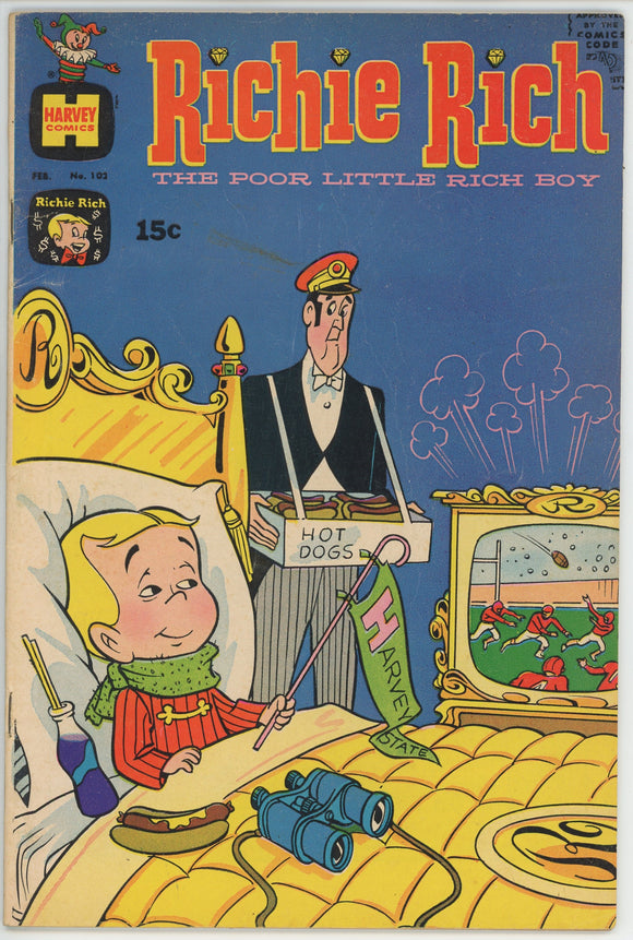 Richie Rich #102 (1960 Harvey) - 5.0 VG/FN *Hit and Run*