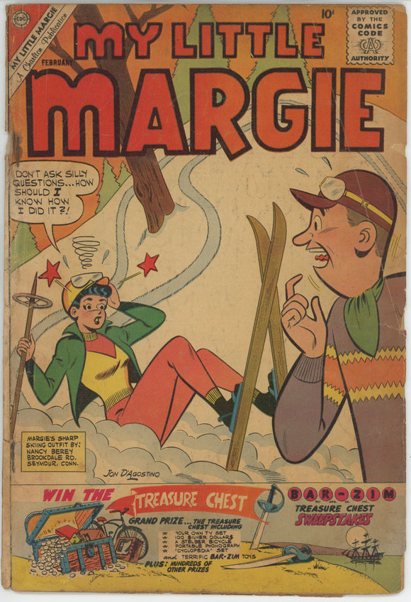 My Little Margie #34 (1954) - 1.5 FR/GD *Skiing Cover*