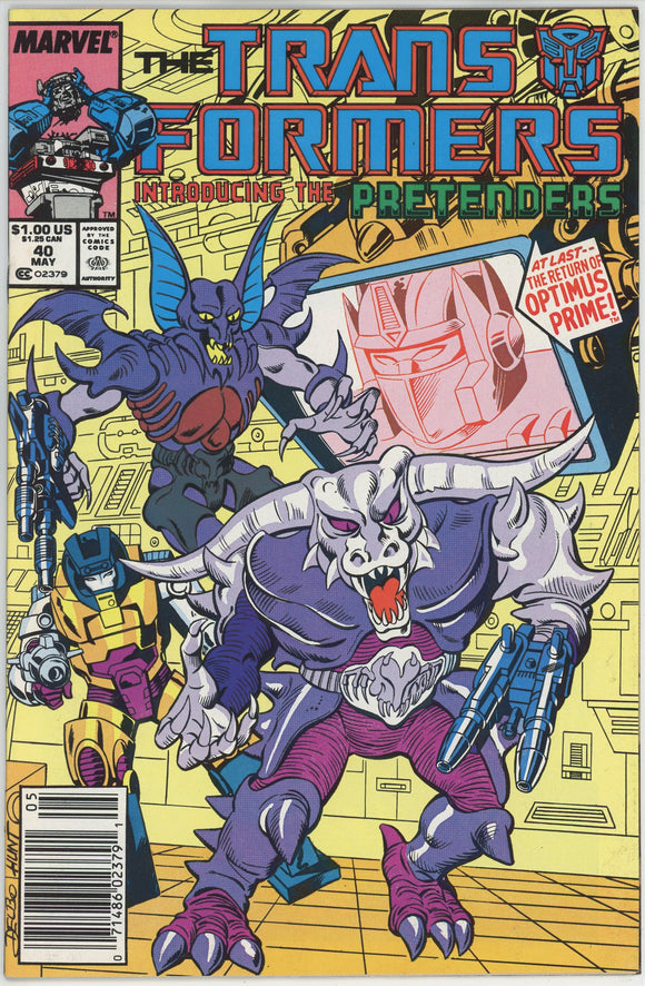 Transformers #40 (1984) - 9.0 VF/NM *Pretender to the Throne* Newsstand