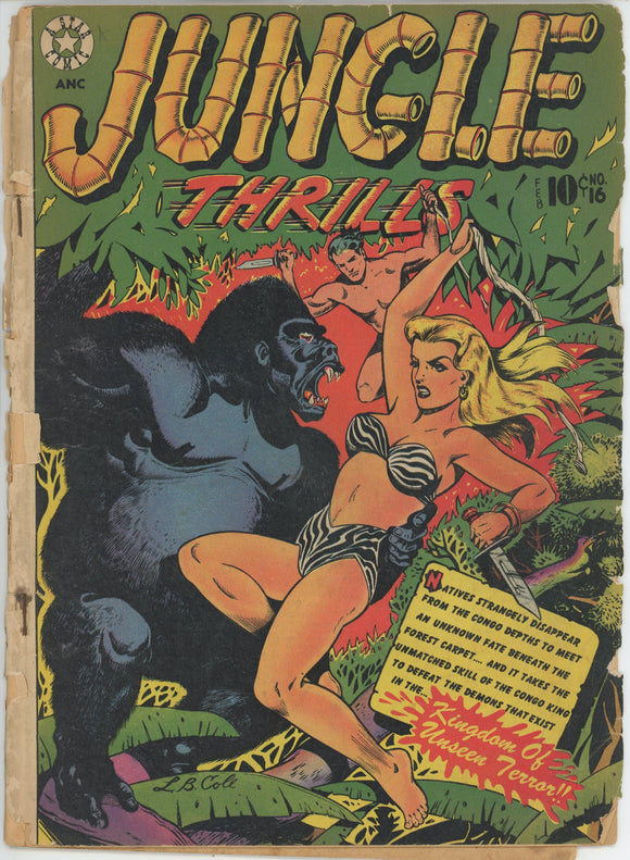 Jungle Thrills #16 (1952 Star) - INC *L.B. Cole Cover/GGA*