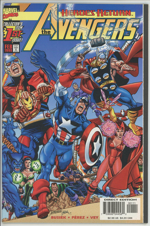 Avengers #1 (1993) - 9.0 VF/NM *Heroes Return/George Perez*