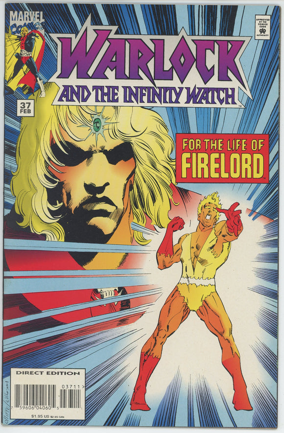 Warlock and the Infinity Watch #37 (1992) - 7.5 VF- *Firelord*