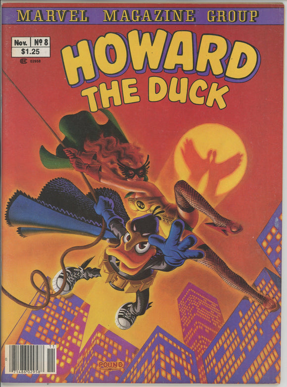 Howard The Duck #8 (1979 Magazine) - 7.5 VF- *The Grey Panther*