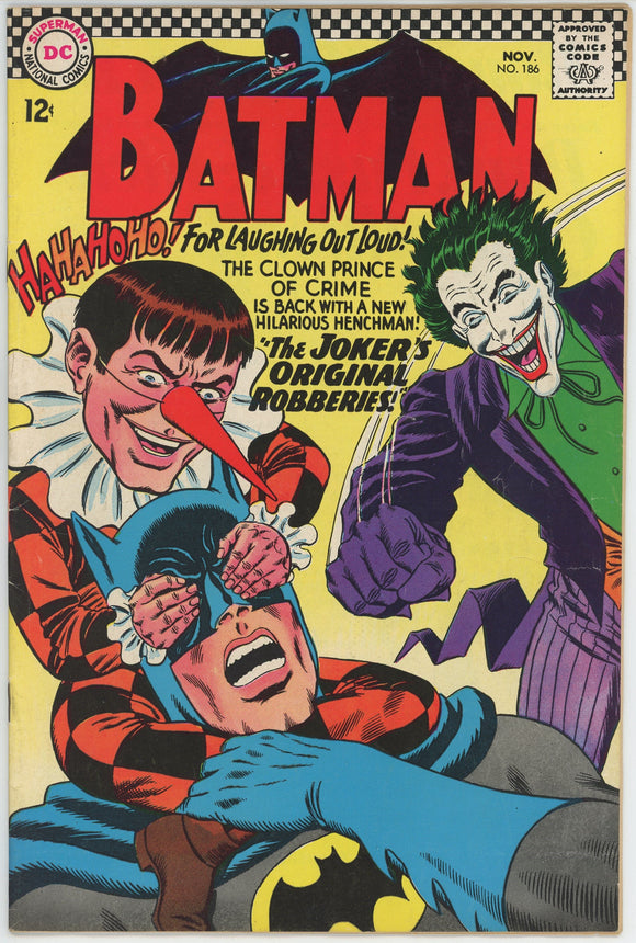 Batman #186 (1940) - 7.0 FN/VF *1st Appearance Gaggy the Clown*