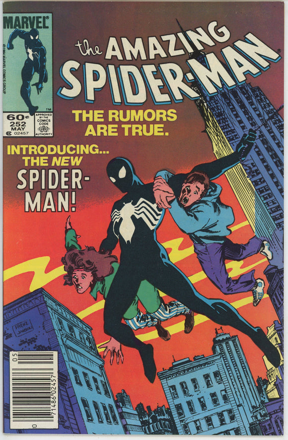 Amazing Spider Man #252 (1963) - 8.5 VF+ *1st App Black Costume* Newsstand