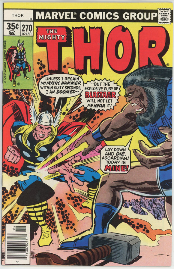 Thor #270 (1962) - 8.5 VF+ *Blastaar/Minute of Madness*