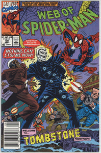 Web of Spider Man #68 (1985) - 9.2 NM- *Tombstone Territory* Newsstand