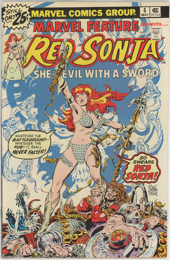 Marvel Feature #4 (1975) - 7.0 FN/VF *Red Sonja/Eyes of the Gorgon*